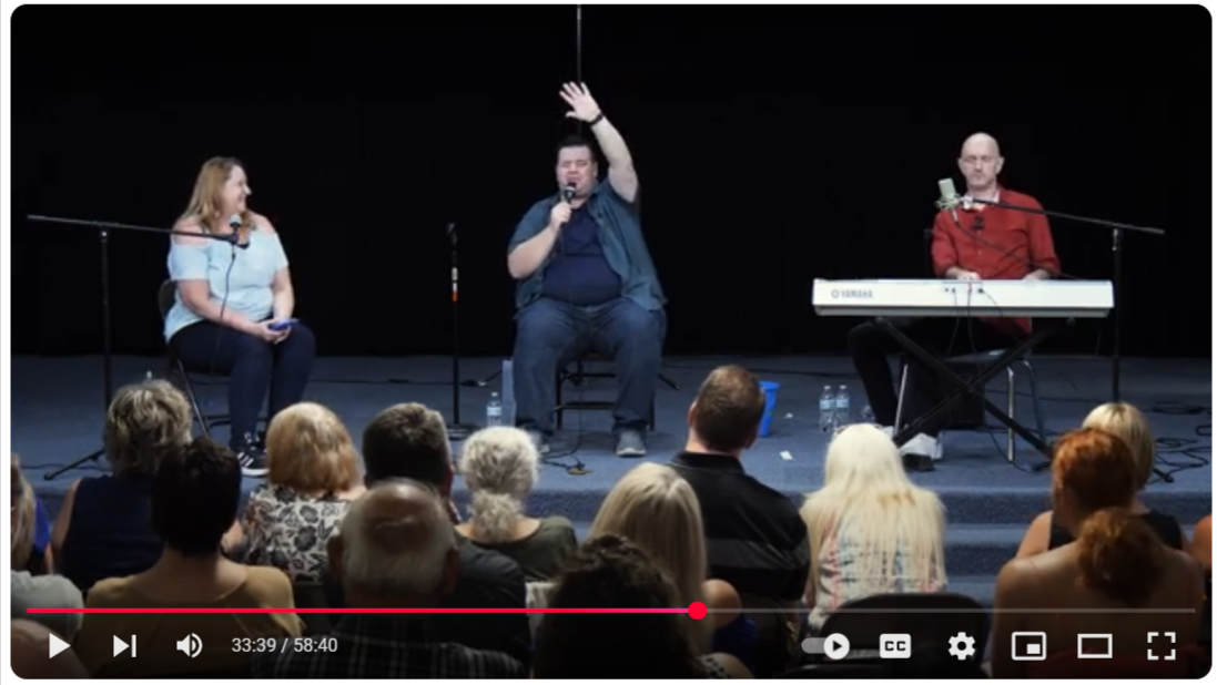 A packed Midlife Crisis Comedy Show audience